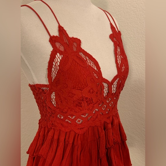 NWT! Free People Intimately Red Adella Cami Top - Picture 7 of 11